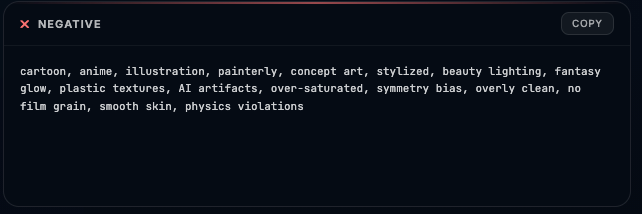 Negative Prompt